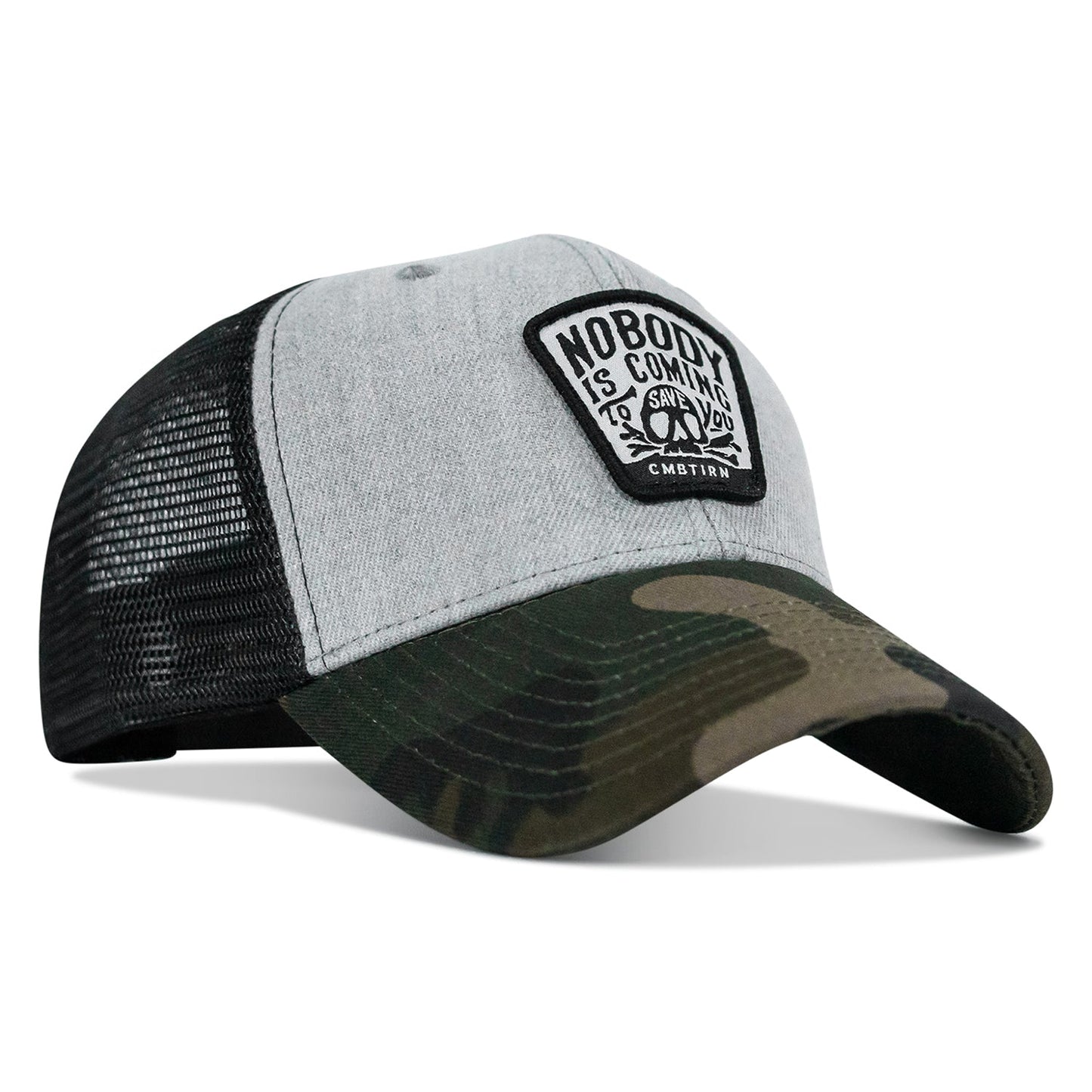 Nobody Is Coming To Save You Skull Patch Original Ripstop Snapback Hat