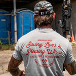 Load image into Gallery viewer, Saving Lives &amp; Pleasing Wives Fire &amp; Rescue Club Men&#39;s T-Shirt
