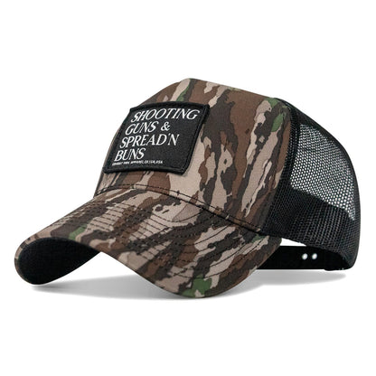 Shooting Guns & Spread'n Buns Patch Snapback Hat