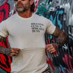 Load image into Gallery viewer, Shooting Guns &amp; Spread&#39;n Buns Men&#39;s T-Shirt
