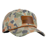 Load image into Gallery viewer, American Flag Leather Patch Crushable Rope Snapback Hat
