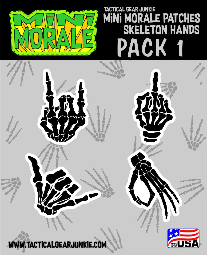 Mini Morale - Skeleton Hands Patch Pack 1 – WETSU Company