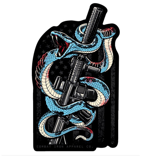 Snake US Flag SBR Decal Sticker