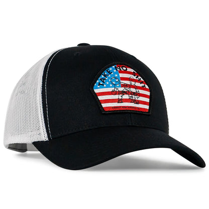 Take No Shit American Flag Patch SnapBack