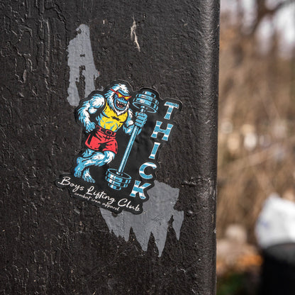 Thick Boys Lifting Club Yeti Decal