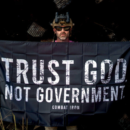 Trust God. Not Government. Distressed 3' X 5' Wall Flag