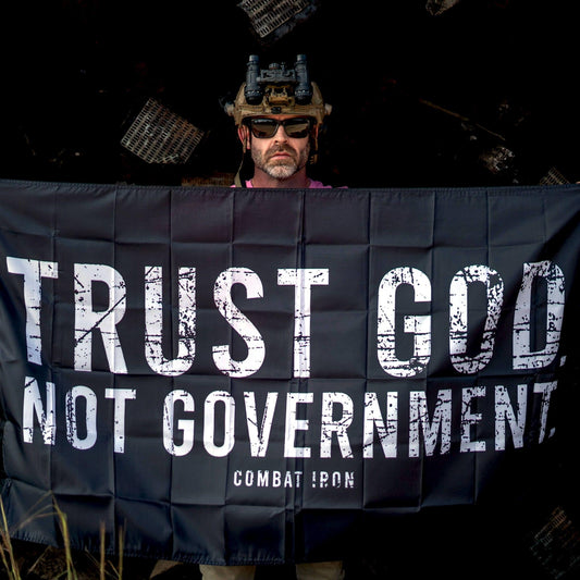 Trust God. Not Government. Distressed 3' X 5' Wall Flag