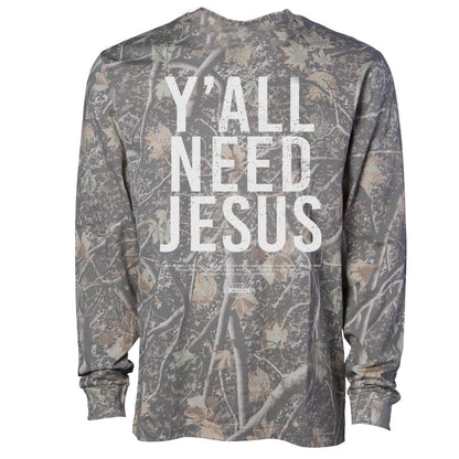 Y'all Need Jesus Men's Long Sleeve
