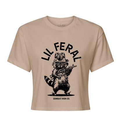 Lil Feral Raccoon Women's Crop T-Shirt