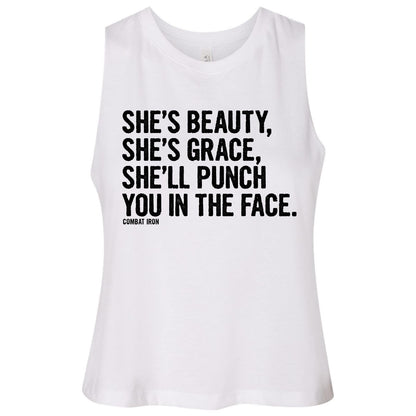 She's Beauty, She's Grace. Women's Tank Crop Top