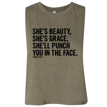 She's Beauty, She's Grace. Women's Tank Crop Top