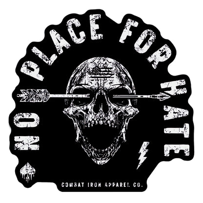 No Place For Hate Skull Decal