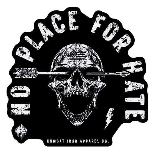 No Place For Hate Skull Decal