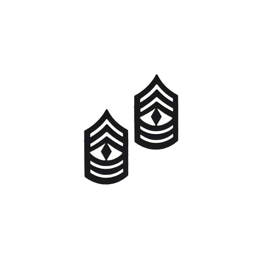 U.S. Marine Corps First Sergeant Subdued Metal Pin On Rank (pair)