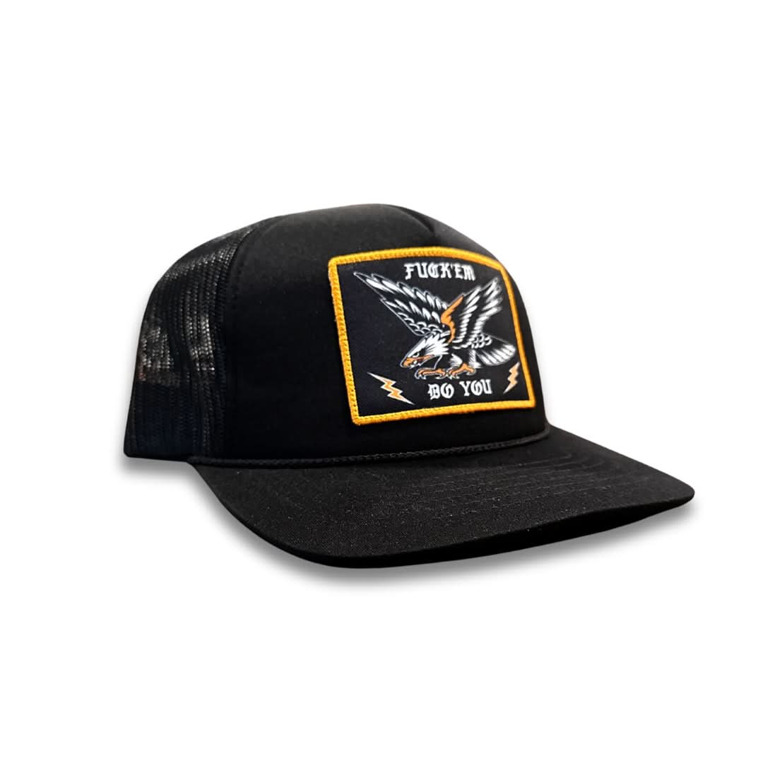 "Do You" Black mesh Snapback Hat