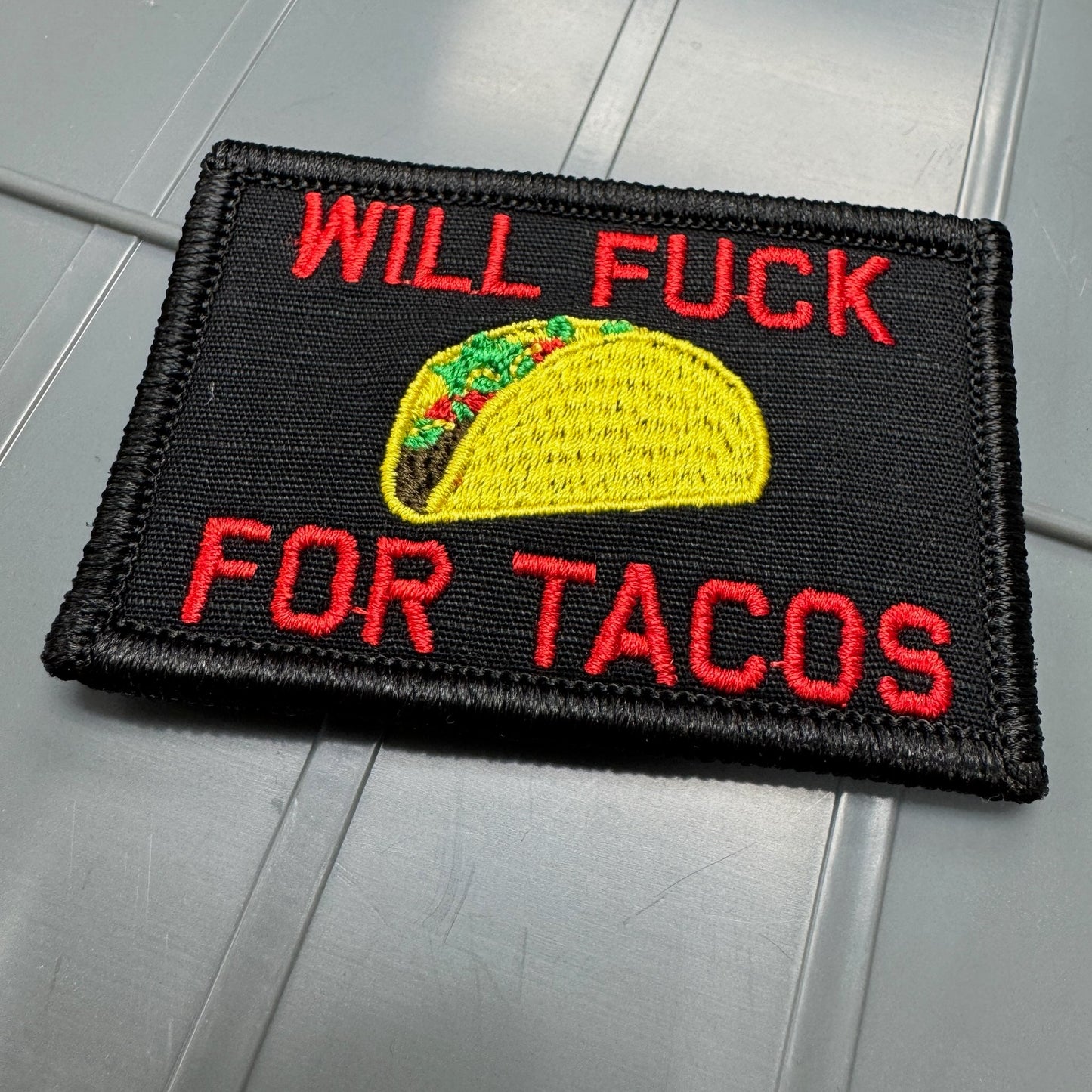 As Seen on Socials - Will Fuck For Tacos - Black w/Red