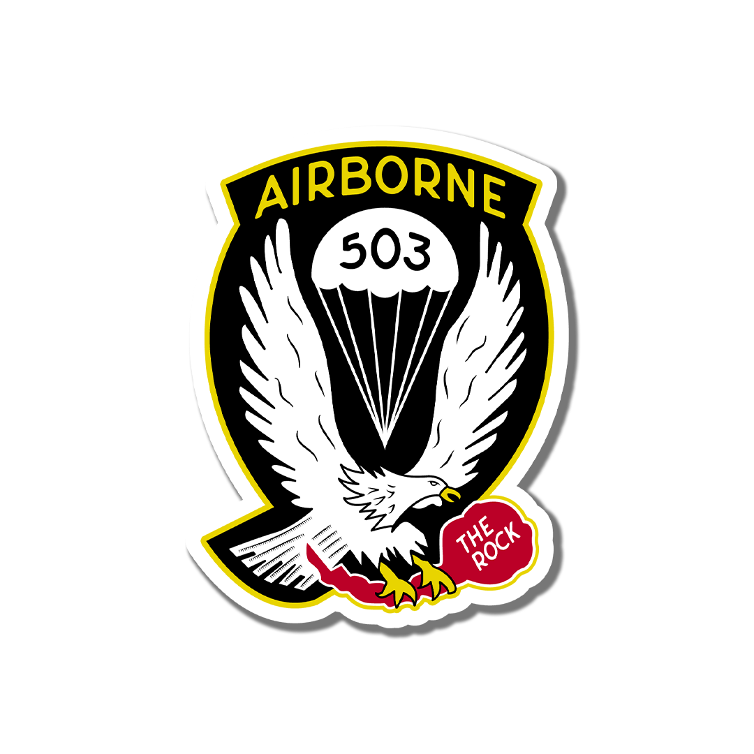 503rd The Rock Airborne Classic Sticker