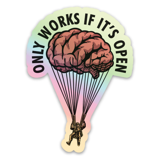 Open Minds Holographic Sticker
