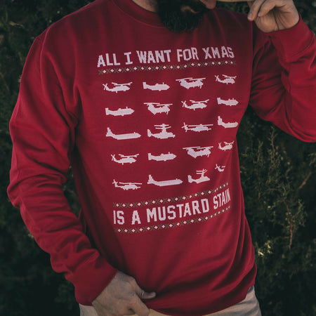 Mustard Stain Christmas Sweater