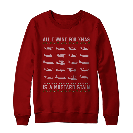 Mustard Stain Christmas Sweater